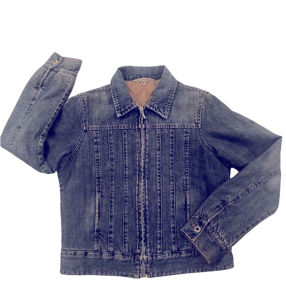 Mavi Jean Jacket, vintage Cassidy lined w/ detachable sherpa collar, L - Picture 8 of 14